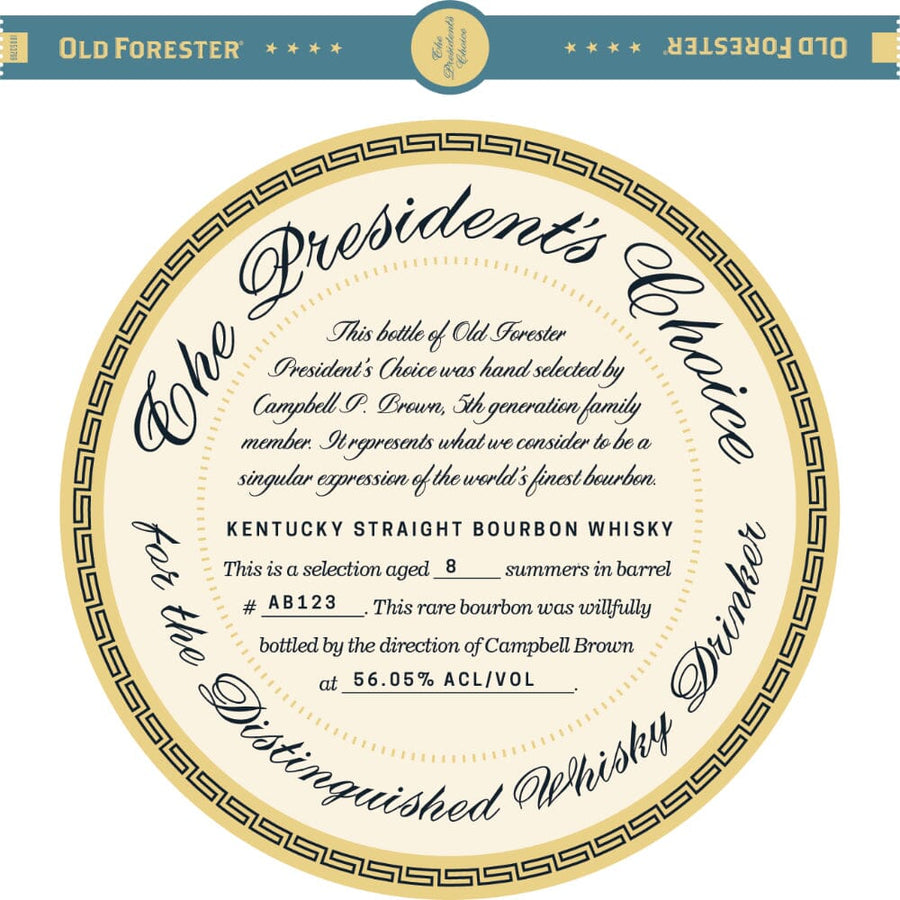 Old Forester The Presidents Choice 9 Year Old Bourbon Old Forester