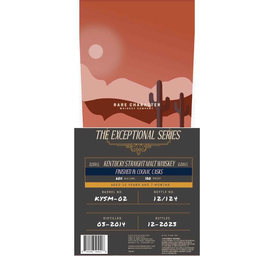 Rare Character The Exceptional Series Straight Malt Finished in Cognac Casks Straight Malt Whiskey Rare Character Whiskey