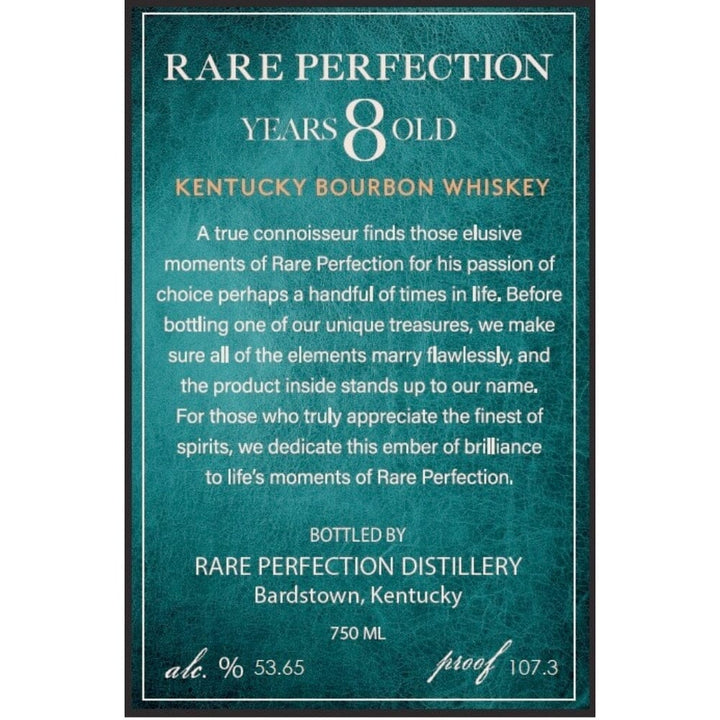Rare Perfection 8 Year Old Kentucky Straight Bourbon Bourbon Rare Perfection