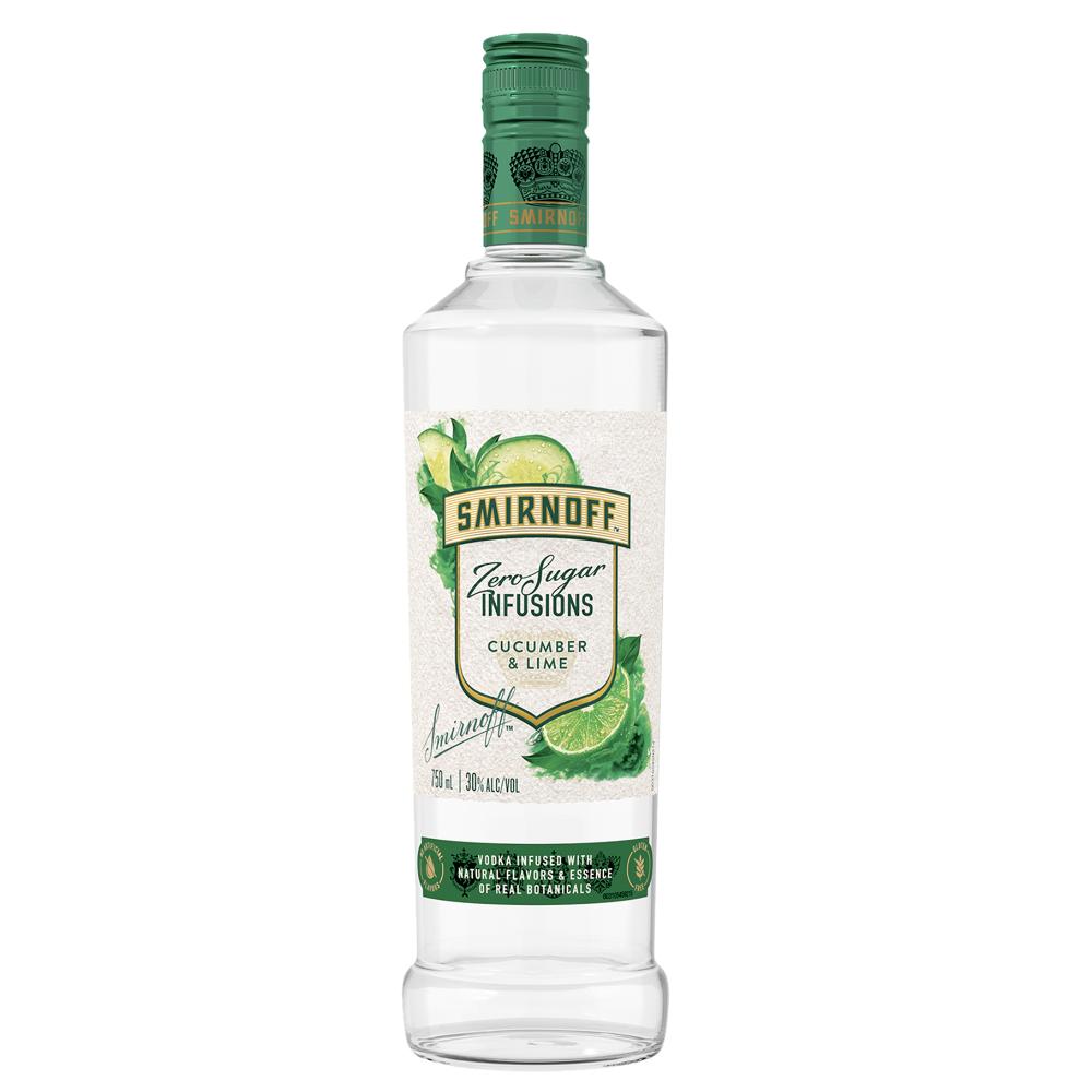 Smirnoff Zero Sugar Infusions Cucumber and Lime Vodka Smirnoff
