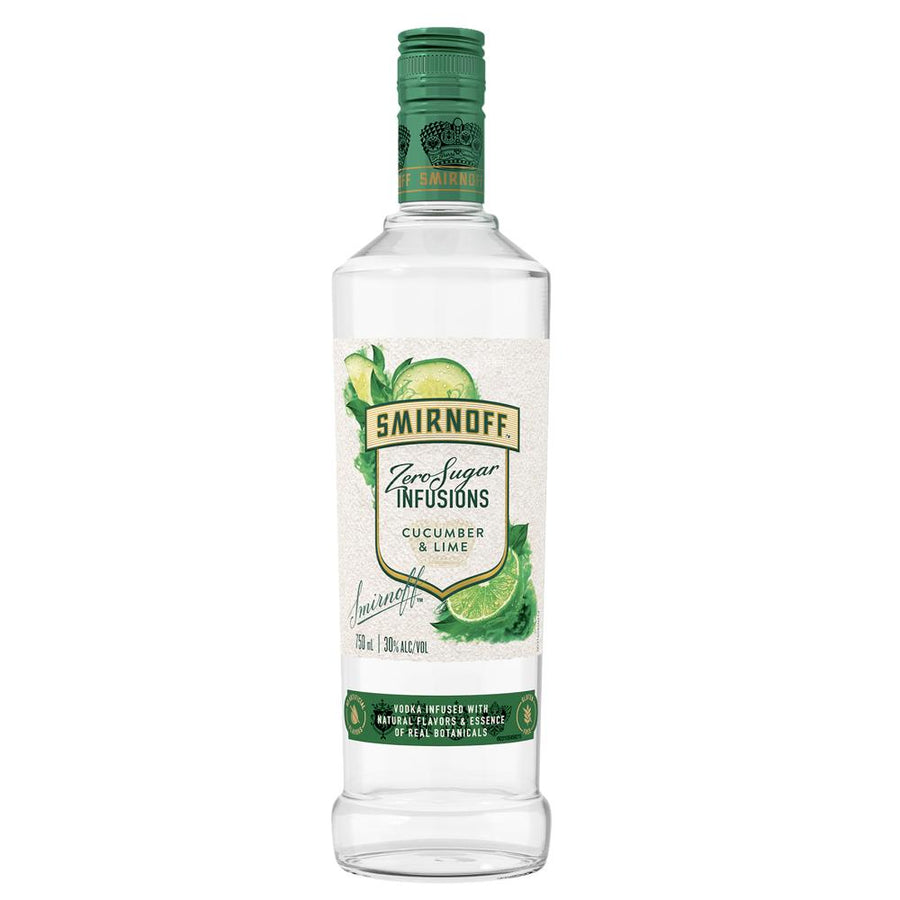 Smirnoff Zero Sugar Infusions Cucumber and Lime Vodka Smirnoff