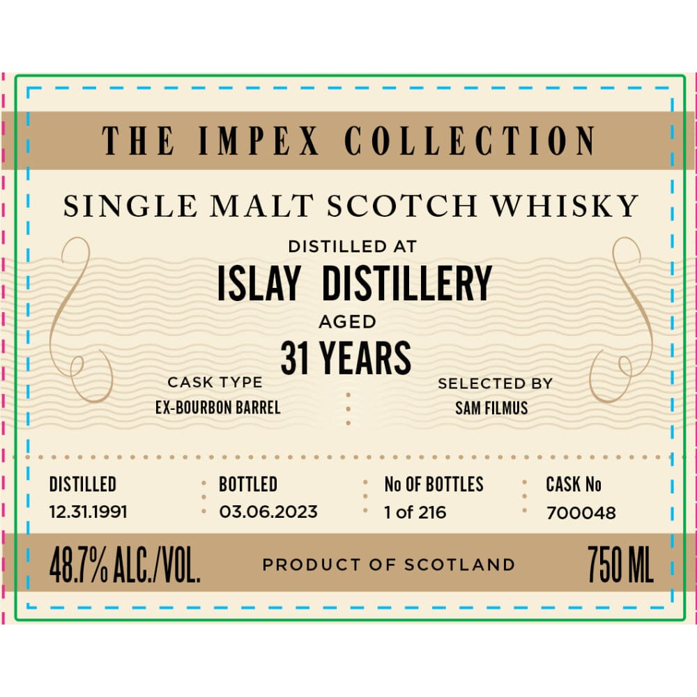The ImpEx Collection Islay Distillery 31 Year Old 1991 Scotch The ImpEx Collection