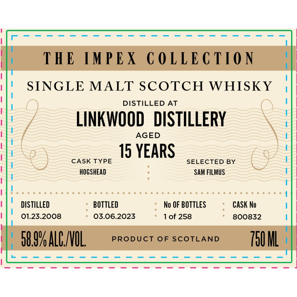 The ImpEx Collection Linkwood Distillery 15 Year Old 2008 Scotch The ImpEx Collection