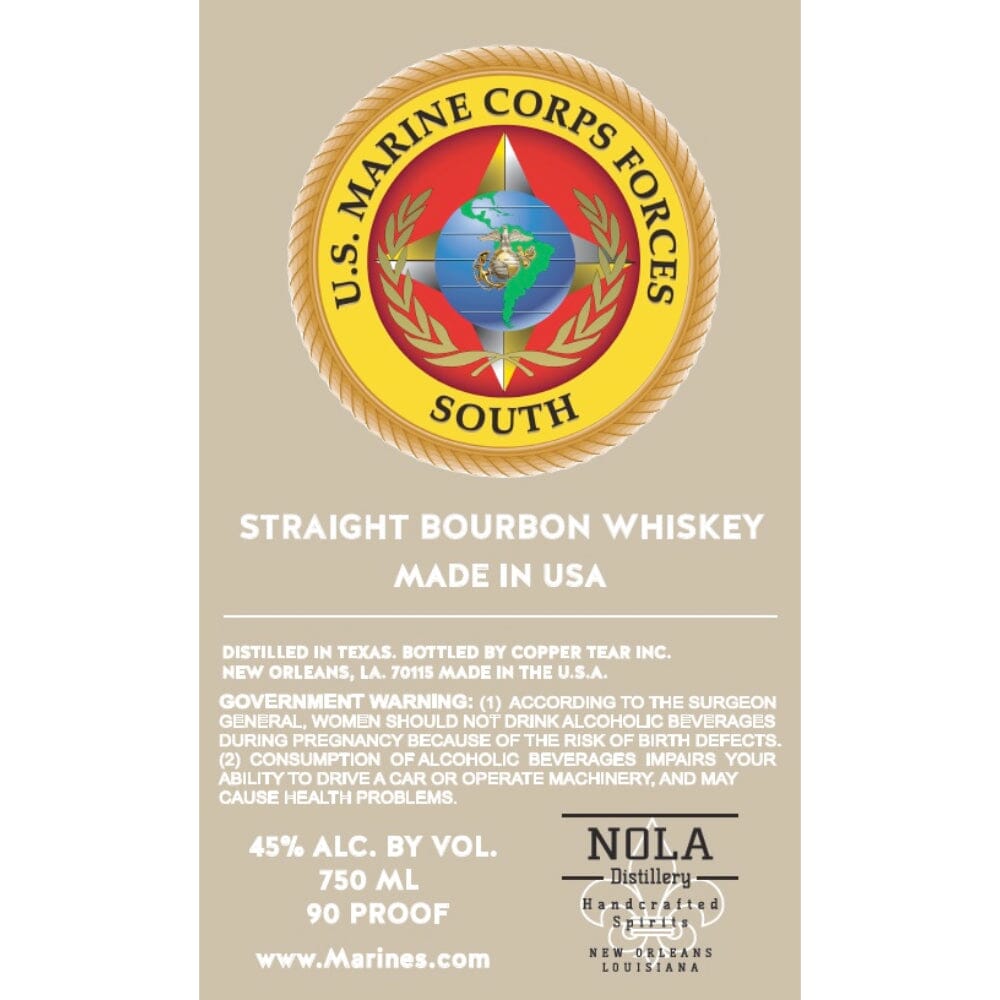 U.S. Marine Corps Forces South Straight Bourbon Bourbon NOLA Distillery