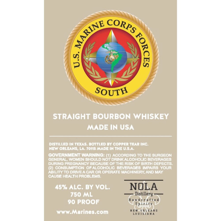 U.S. Marine Corps Forces South Straight Bourbon Bourbon NOLA Distillery