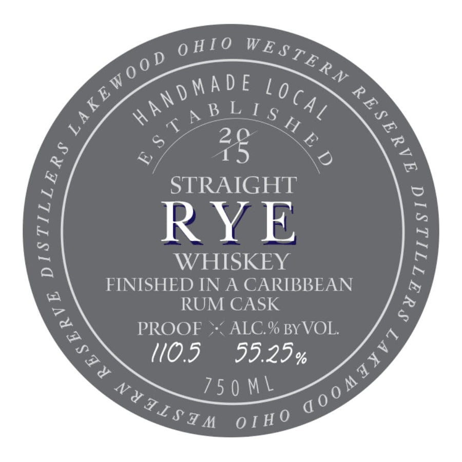 Western Reserve Cask Series Straight Rye Finished in a Caribbean Cask Rye Whiskey Western Reserve Distillers