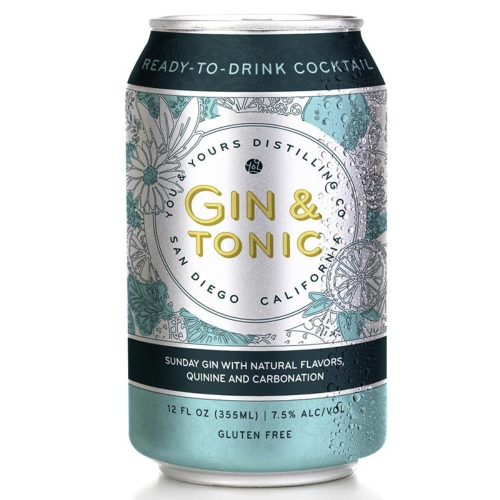 You & Yours Distilling Gin & Tonic Canned Cocktails You & Yours Distilling Co