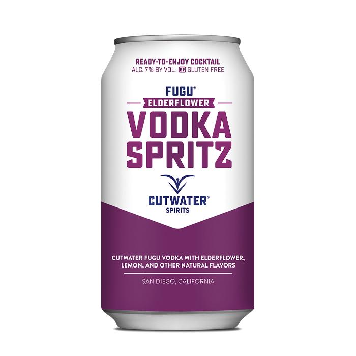Fugu Elderflower Vodka Spritz (4 Pack - 12 Ounce Cans) Canned Cocktails Cutwater Spirits