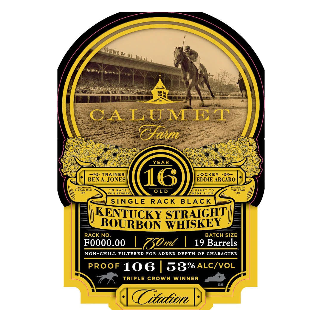Calumet Farm 16 Year Old Bourbon Kentucky Straight Bourbon Whiskey Calumet Farm