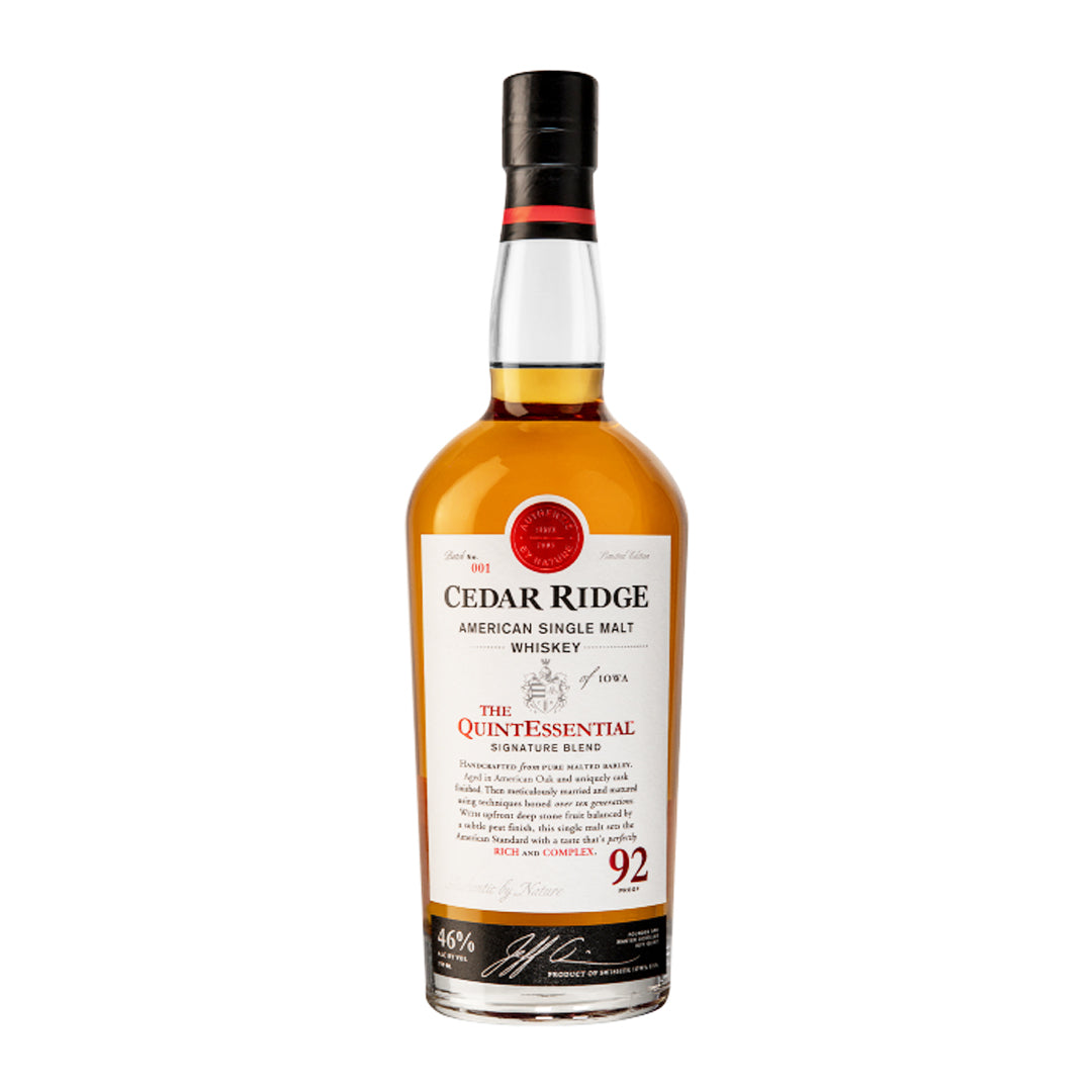 Cedar Ridge The Quintessential Signature Blend American Whiskey Cedar Ridge Distillery
