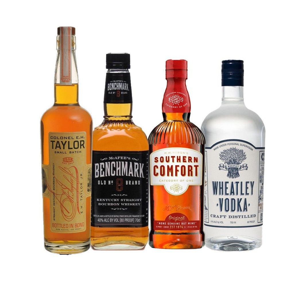 Colonel E.H Taylor Small Batch, Benchmark Bourbon, Wheatley Vodka, Southern Comfort 70 Proof Special Colonel E.H Taylor Small Batch, Benchmark Bourbon, Wheatley Vodka, Southern Comfort 70 Proof Special Sip Whiskey 
