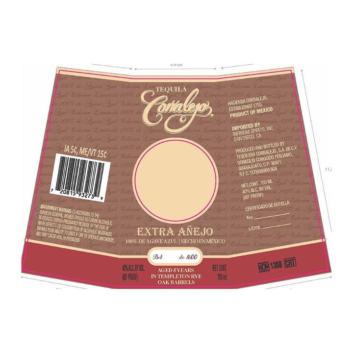 Corralejo Extra Anejo 5 Year Aged Extra Anejo Tequila Corralejo Tequila