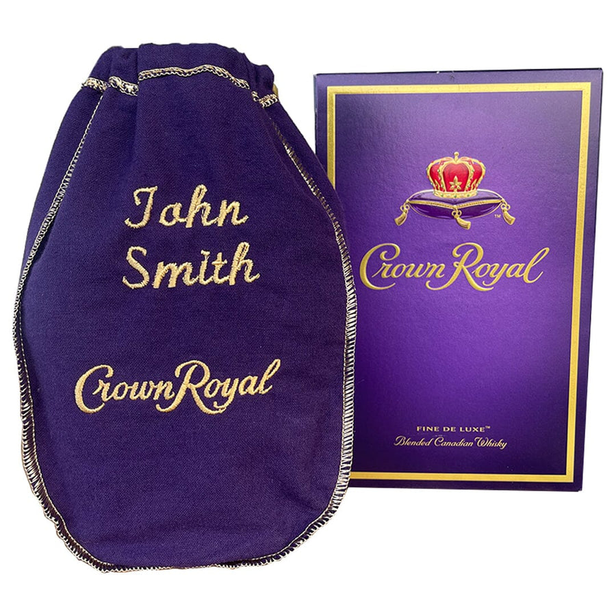 Crown Royal Deluxe Custom Embroidered Gift Bag Canadian Whisky Crown Royal