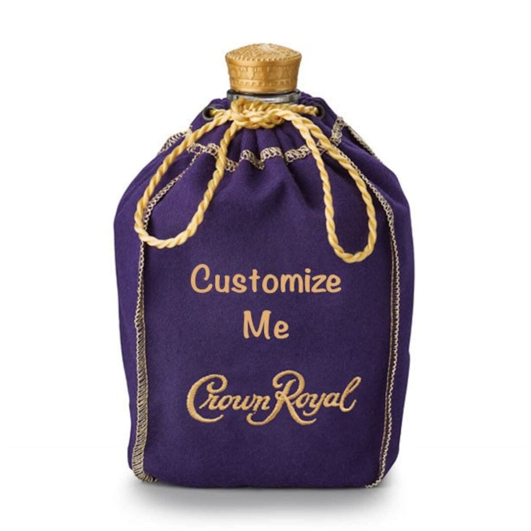 Crown Royal Deluxe Custom Embroidered Gift Bag Canadian Whisky Crown Royal