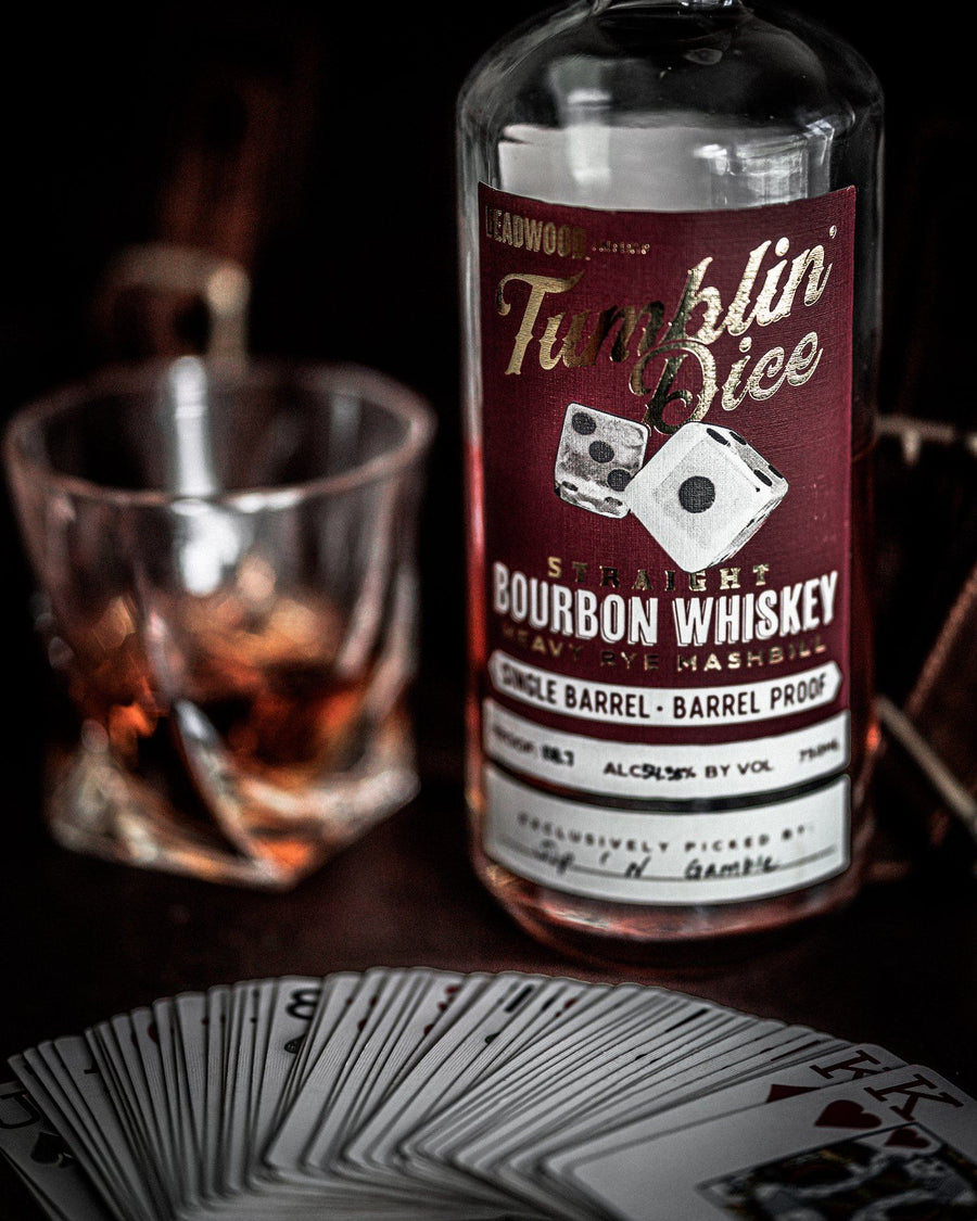 Deadwood Tumblin Dice "Sip 'N Gamble" Single Barrel Barrel Proof Bourbon Deadwood Bourbon