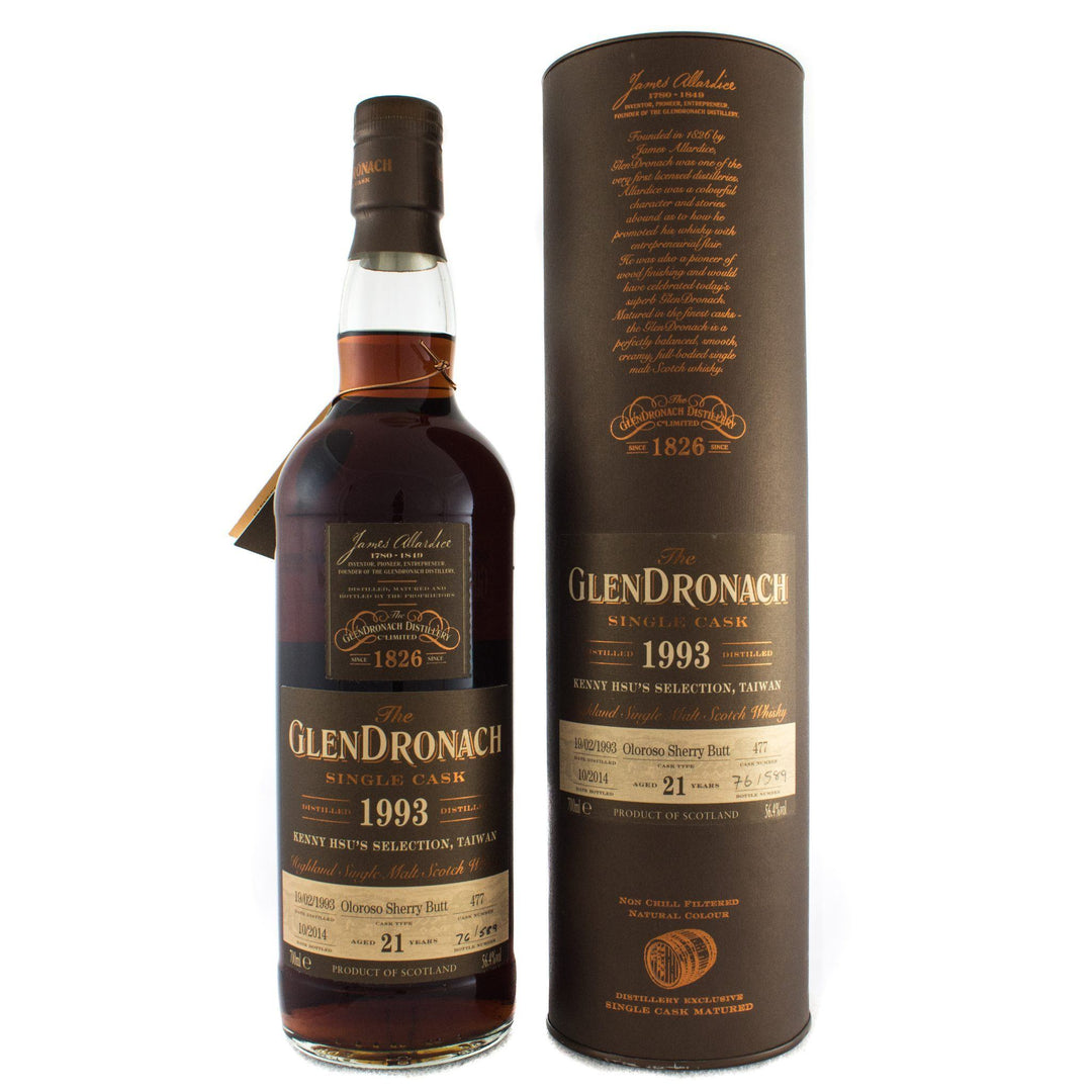 1993 Glendronach 21 Year Single Cask Oloroso Sherry Butt Scotch Glendronach