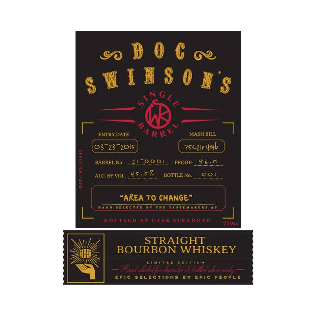 Doc Swinson’s Single Barrel Straight Bourbon Straight Bourbon Whiskey Doc Swinson's