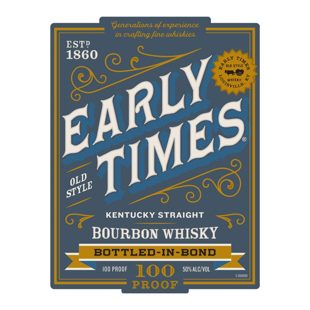 Early Times Bottled In Bond Kentucky Straight Bourbon Whisky Early Times