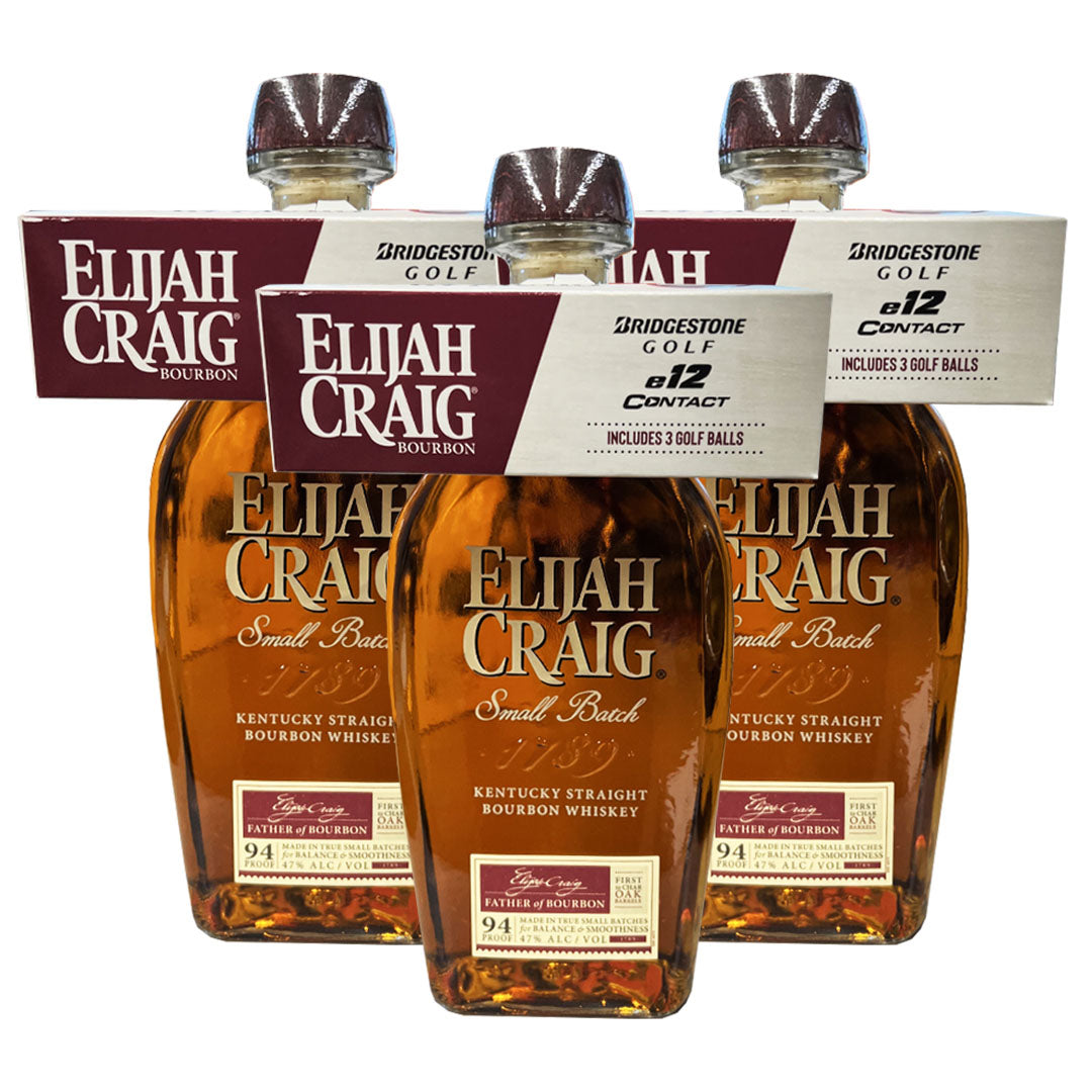 Elijah Craig Small Batch X Bridgestone 3PK Golf Balls Bourbon Elijah Craig 3-Pack (5 Raffle Entries)