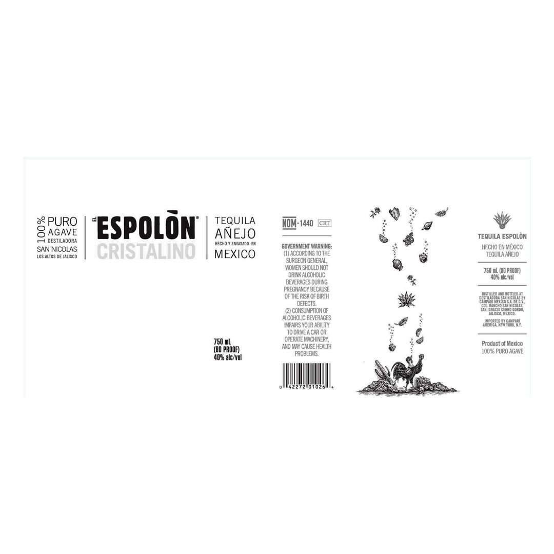 Espolon Cristalino Anejo Tequila Tequila Espolon Tequila