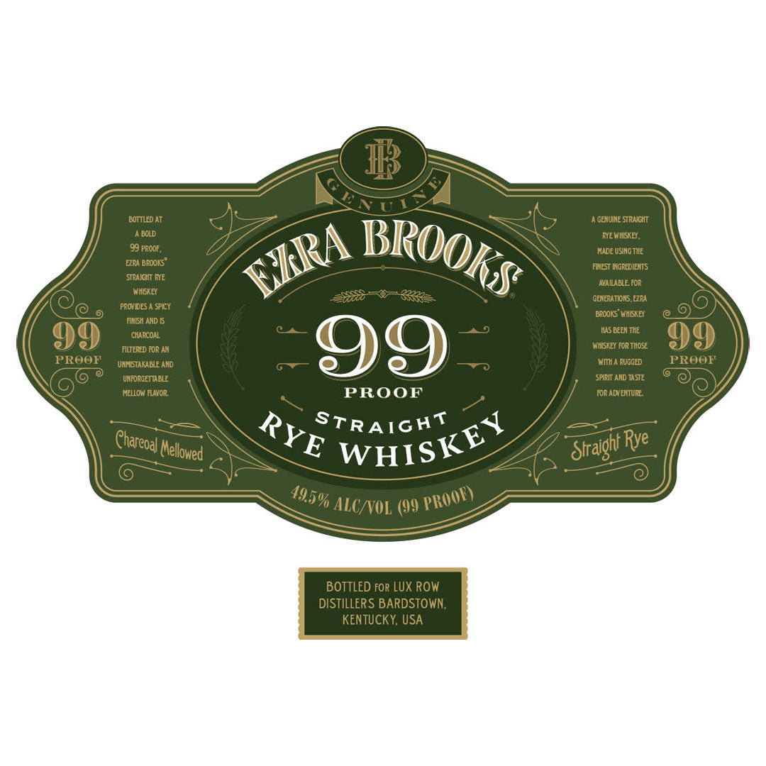 Ezra Brooks 99 Proof Rye Whiskey Straight Rye Whiskey Ezra Brooks