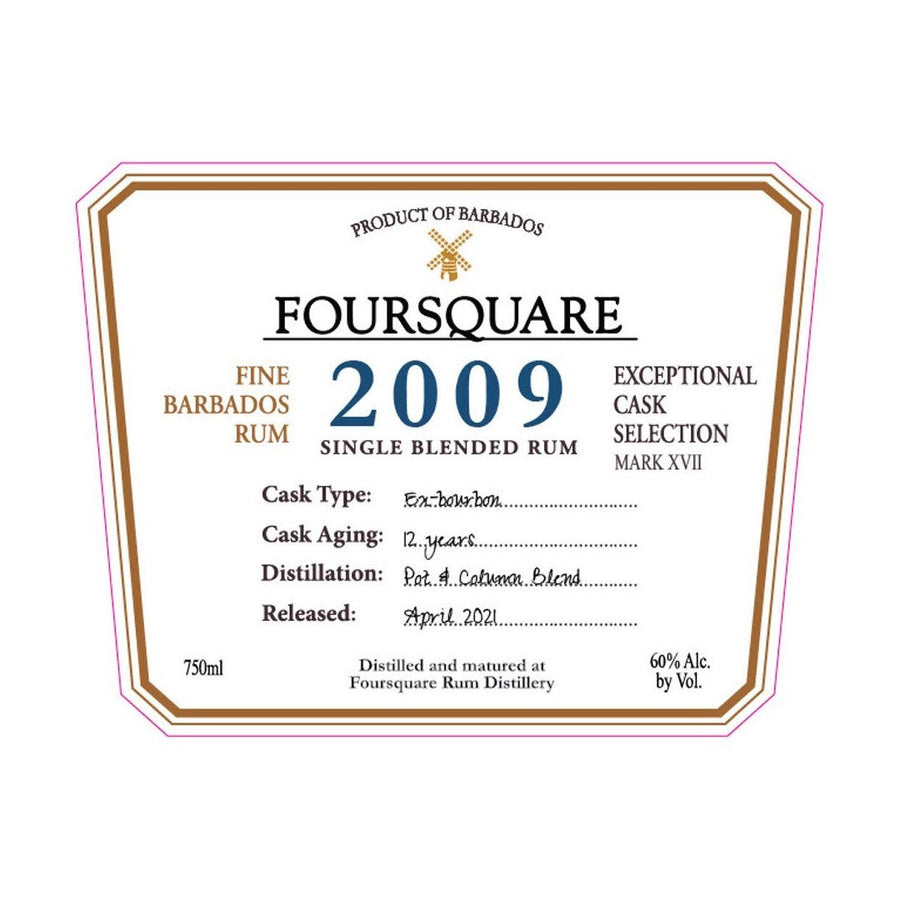 Foursquare 2009 Single Blended Rum Rum Foursquare Rum Distillery