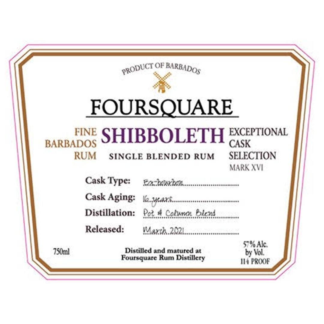 Foursquare Shibboleth 16 Year Rum Foursquare Rum Distillery