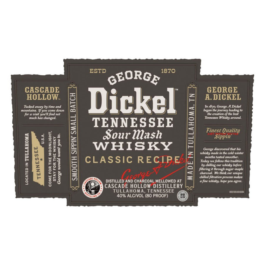 George Dickel Sour Mash Classic Recipe Tennessee Whisky George Dickel