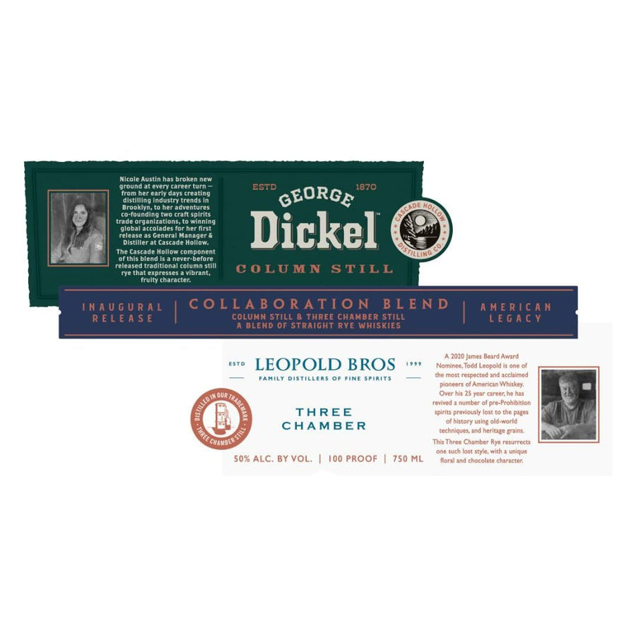 George Dickel & Leopold Bros Three Chamber Blended Rye Rye Whiskey George Dickel