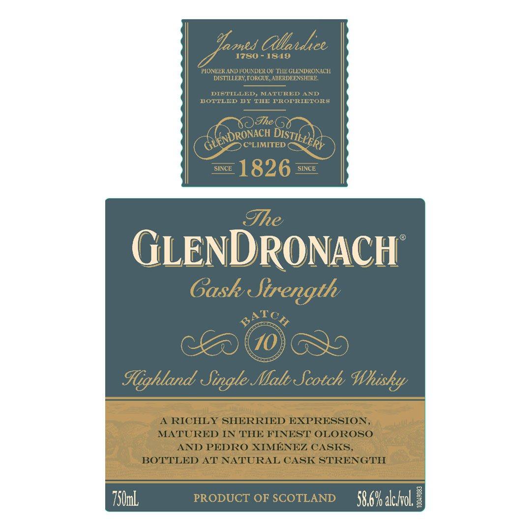 Glendronach Batch 10 Cask Strength Single Malt Scotch Whisky Glendronach