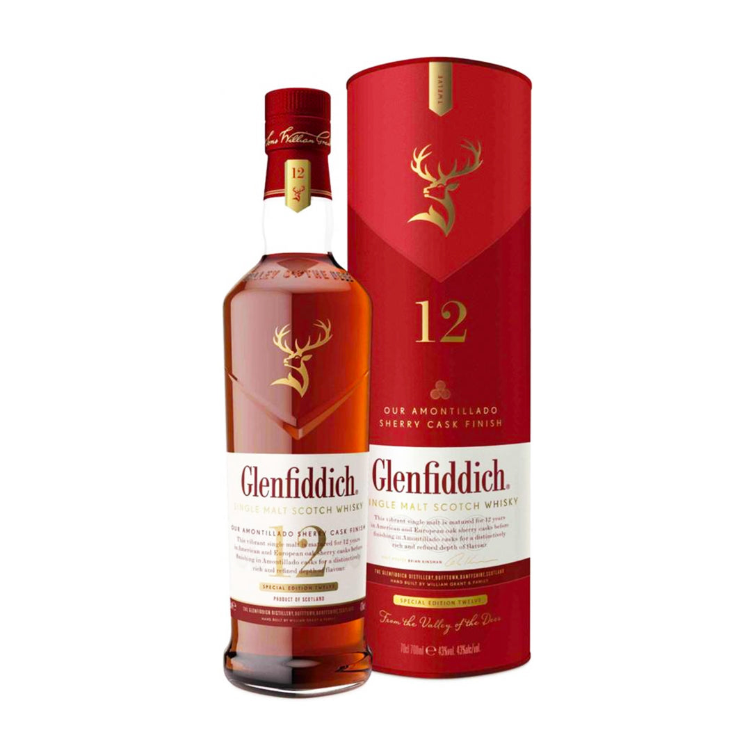 Glenfiddich 12 Year Old Sherry Cask Single Malt Scotch Whiskey Scotch Whisky Glenfiddich