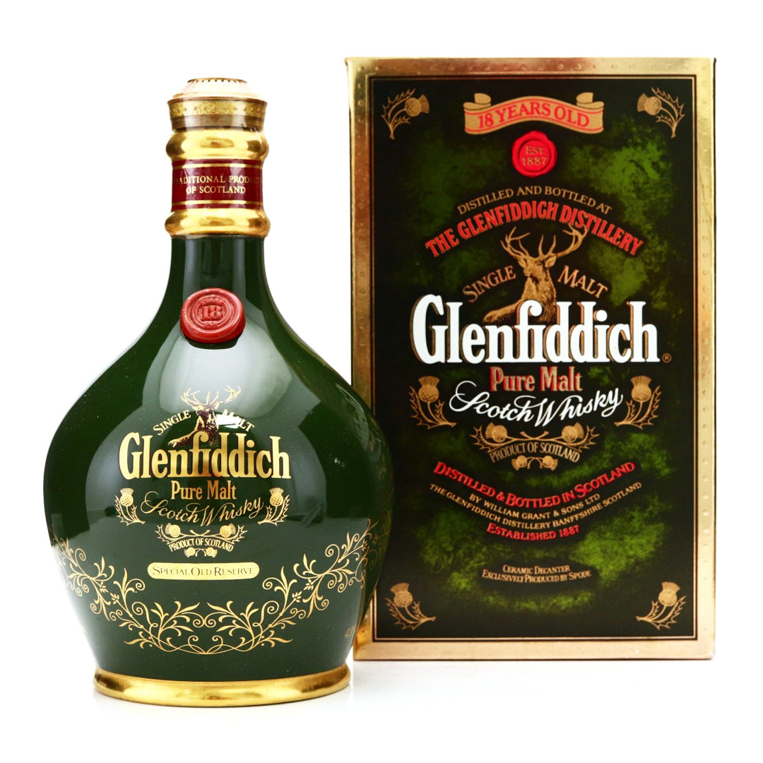 Glenfiddich 18 Year Old Special Old Reserve Decanter Scotch Whisky Glenfiddich