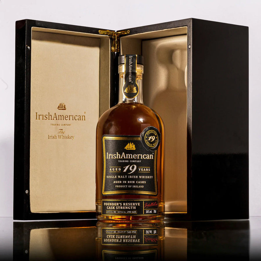 Irish American 19 Year Old Single Malt Founders Reserve Cask Strength Irish Whisky IrishAmerican Whiskey