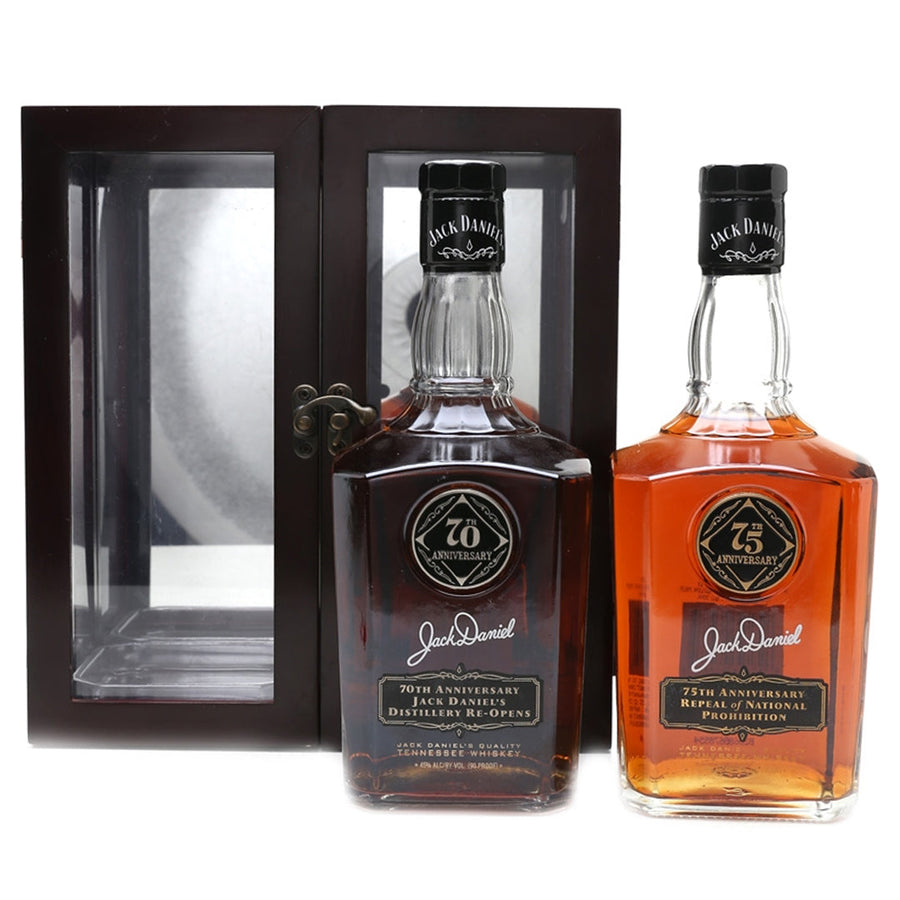 Jack Daniel's 70th and 75th Anniversary Bottle Tennessee Whiskey Jack Daniel's