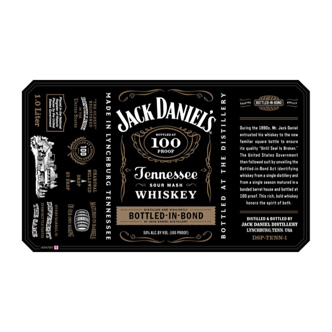 Jack Daniels Bottled In Bond 1 Liter Whiskey Jack Daniel's