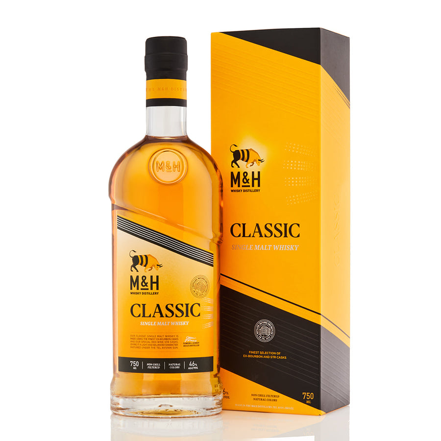 M&H Classic Single Malt Whisky Israeli Whisky M&H Distillery
