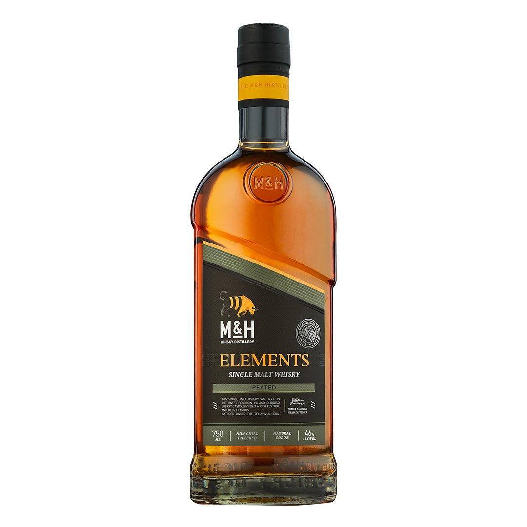 M&H Elements Peated Cask Israeli Whisky M&H Distillery