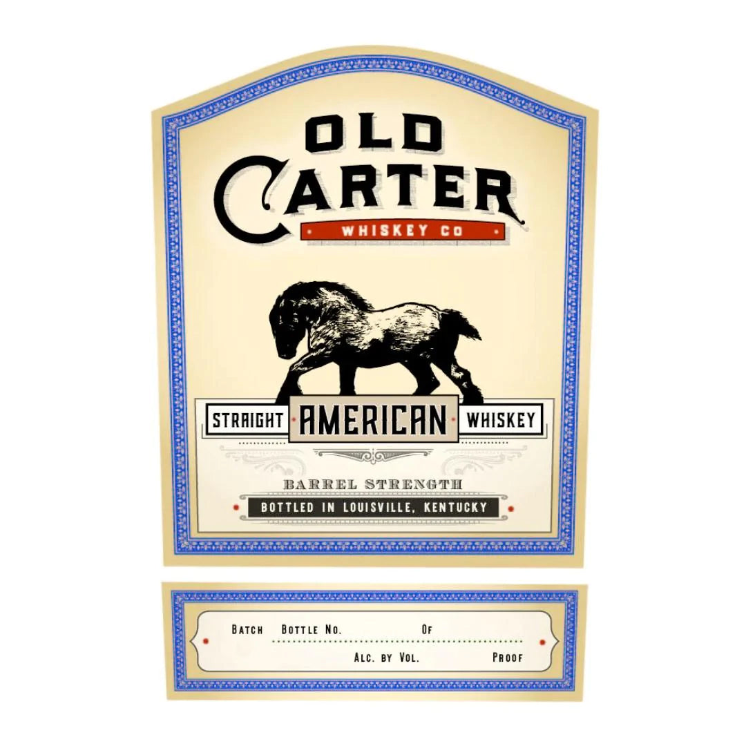 Old Carter Straight American Whiskey Barrel Strength Small Batch 12 Year Old Batch #4 139.6 Proof Straight American Whiskey Old Carter