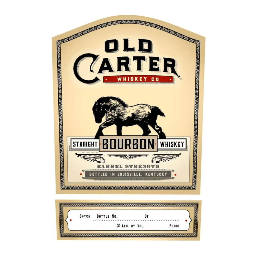 Old Carter Straight Bourbon Whiskey Barrel Strength Batch #3 106.8 Proof Straight Bourbon Whiskey Old Carter