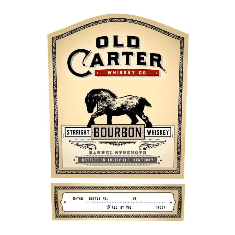 Old Carter Straight Bourbon Whiskey Barrel Strength Batch #5 115.1 Proof Straight Bourbon Whiskey Old Carter