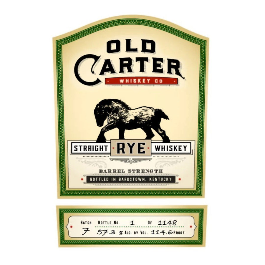 Old Carter Rye Batch 7 Straight Rye Whiskey Old Carter