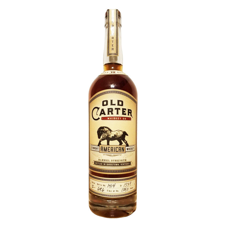 Old Carter Straight American Whiskey Barrel Strength Small Batch 12 Year Old Batch #2 139.2 Proof Straight American Whiskey Old Carter