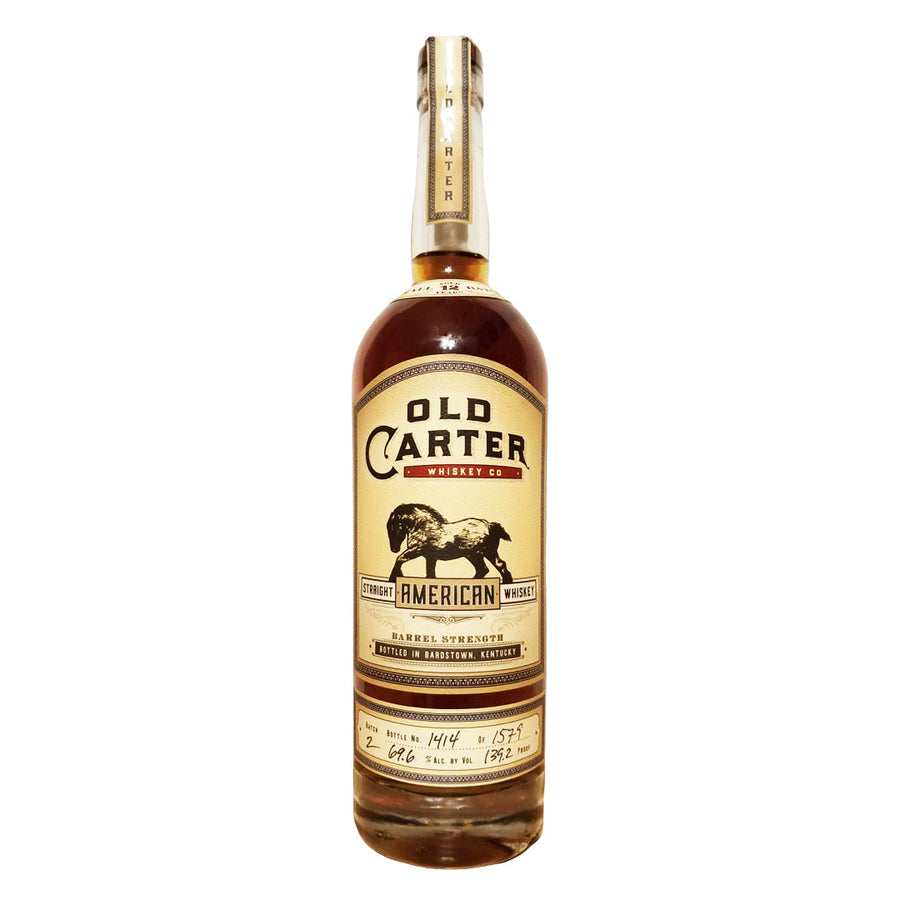 Old Carter Straight American Whiskey Barrel Strength Small Batch 12 Year Old Batch #2 139.2 Proof Straight American Whiskey Old Carter