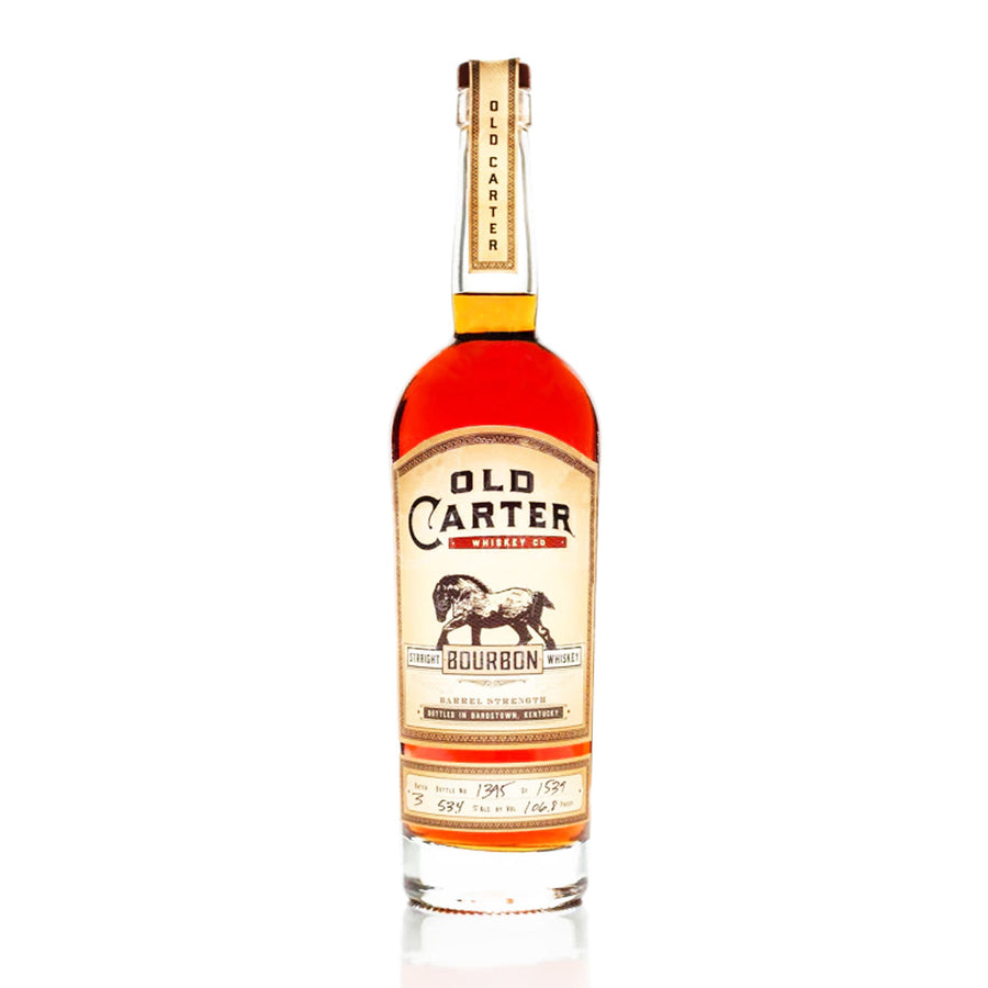 Old Carter Straight Bourbon Whiskey Barrel Strength Batch #3 106.8 Proof Straight Bourbon Whiskey Old Carter