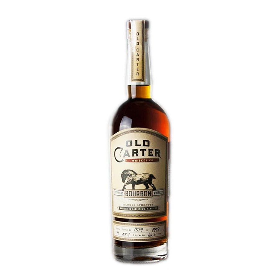 Old Carter Straight Bourbon Whiskey Barrel Strength Batch #4 116.8 Proof Straight Bourbon Whiskey Old Carter