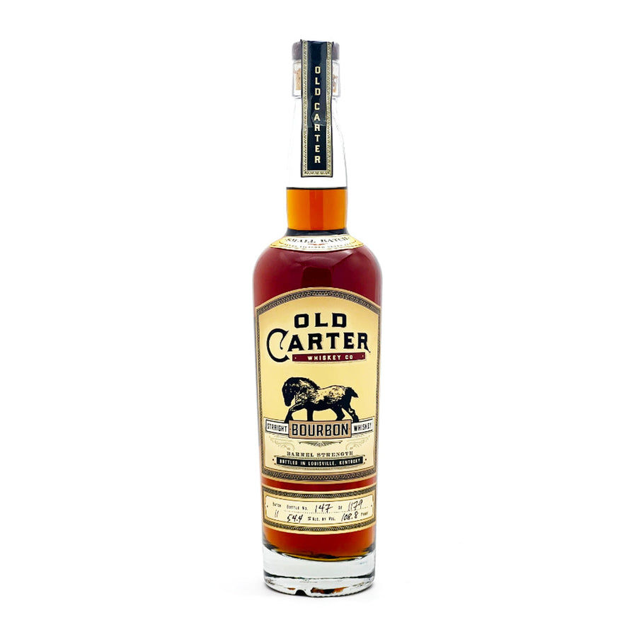 Old Carter Straight Bourbon Whiskey Barrel Strength Small Batch #11 108.8 Proof Straight Bourbon Whiskey Old Carter