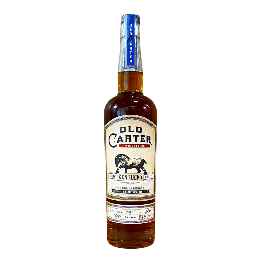 Old Carter Straight Kentucky Whiskey Barrel Strength Batch #1 117.5 Proof Straight Kentucky Whiskey Old Carter