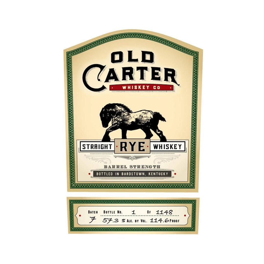 Old Carter Straight Rye Batch 7 Straight Rye Whiskey Old Carter