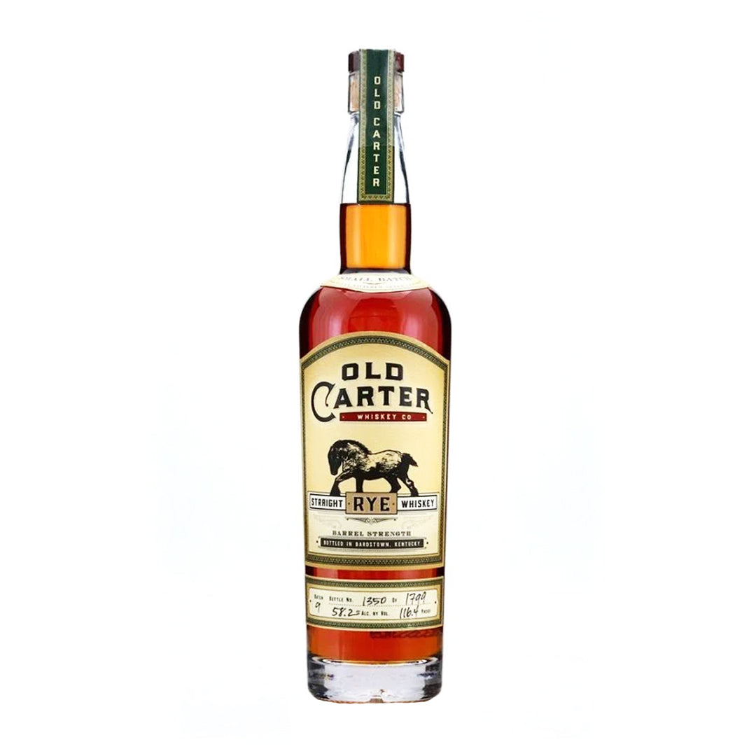 Old Carter Straight Rye Whiskey Barrel Strength Small Batch #9 116.4 Proof Straight Rye Whiskey Old Carter