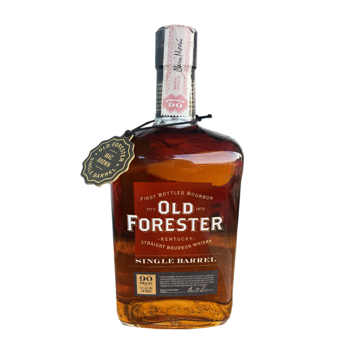 Old Forester 1st Single Barrel produced/selected for Mac Brown (Brown Family) 5/2013 - 90 proof Kentucky Straight Bourbon Whiskey Old Forester
